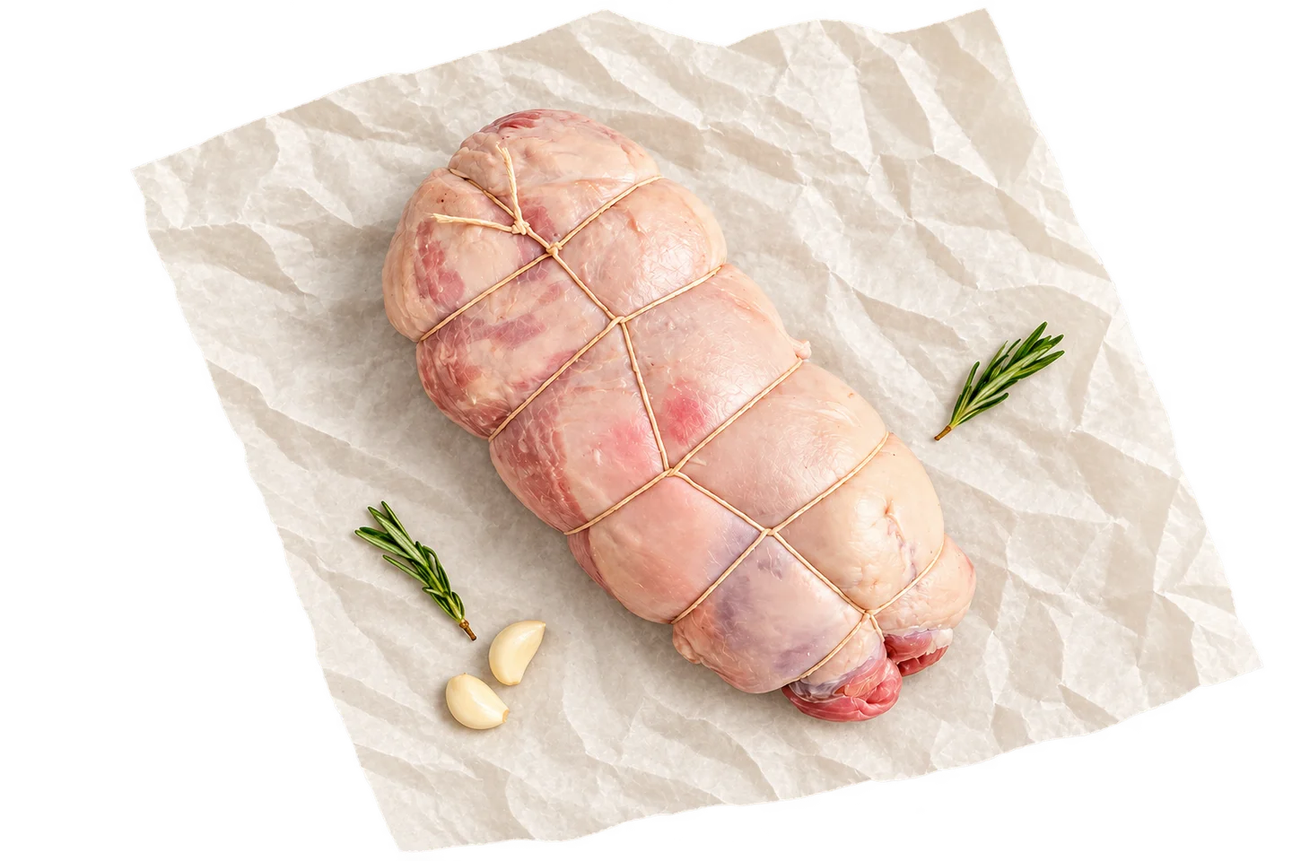 Tied boneless lamb roast